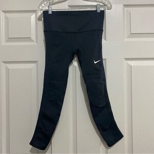 Nike Dri-Fit Seamless Epic Lux Tight Black Crop Capri Leggings Womens Small